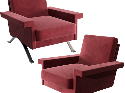 Cassina red single sofa