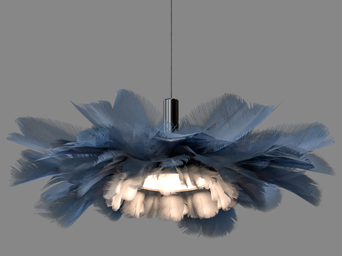 Modern feather decoration chandelier