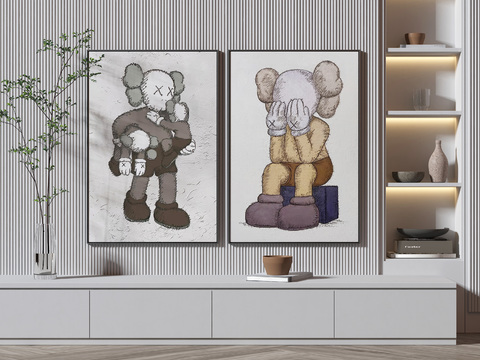 Modern KAWS Decorative Painting