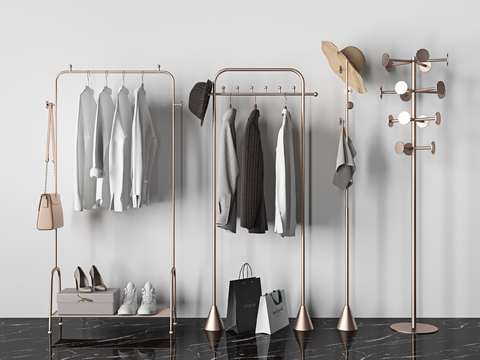 Modern metal coat rack