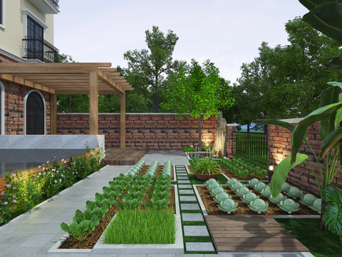 Modern Villa Garden Vegetable Garden