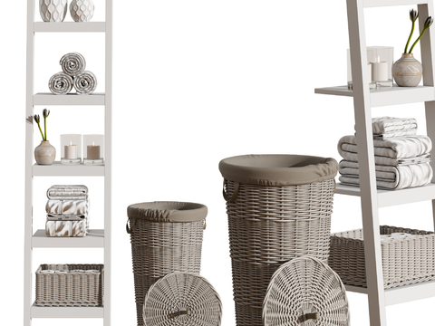 Nordic Towel Rack Storage Basket