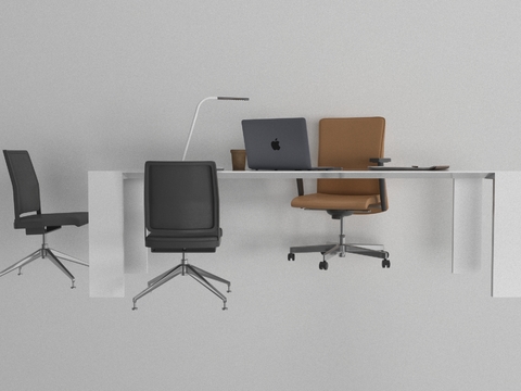 Modern office desks and chairs