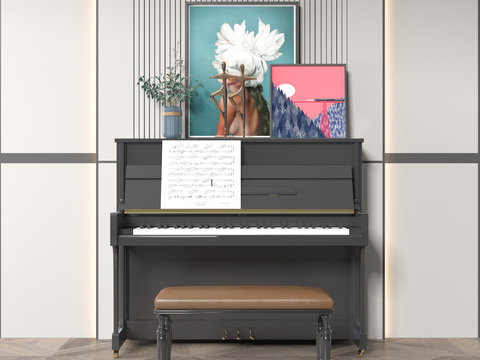 Modern Black Piano