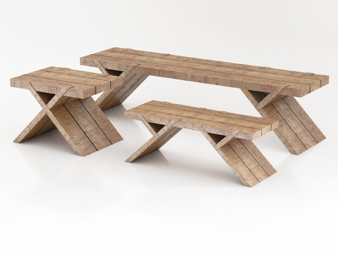 Natural Wind Log Ottoman Bench