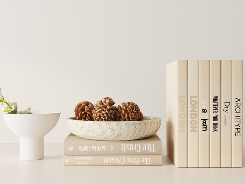 Modern Books Pine Cone Ornaments