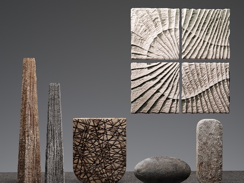 Modern abstract stone sculpture