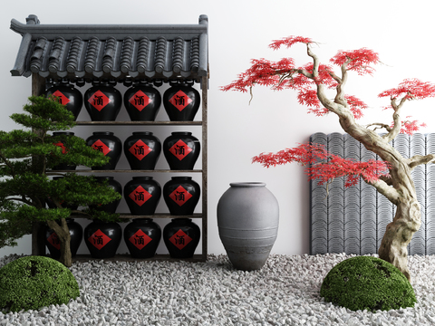 Neo-Chinese Style Dead Tree Shrub Wine Tank Sort