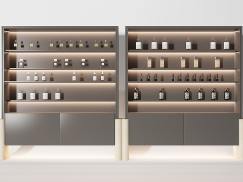 Modern cosmetics shelf