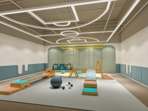 Modern children's sensory system training room