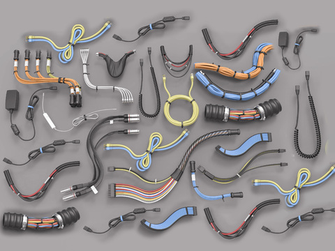 Computer auxiliary material network wire harness plug wire