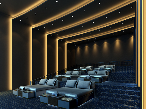 Modern Private Cinema Screening Room