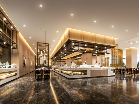 Modern Affordable Luxury Style Hotel Buffet Restaurant