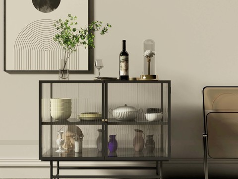 Modern Glass Sideboard