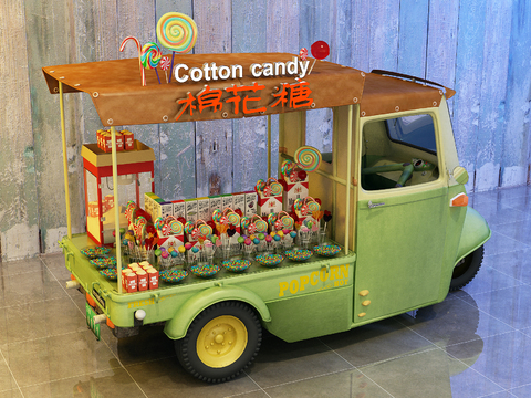 Three-wheeled truck candy car