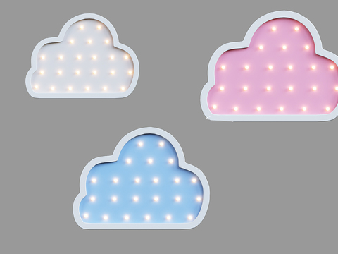 Children's cloud lights white cloud wall lamp