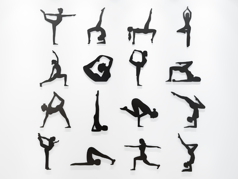 Modern Yoga Figure Body Action Wall Decoration