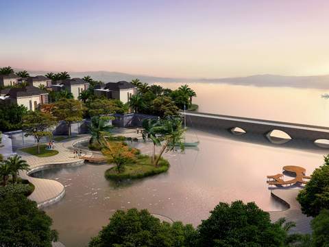 New Chinese Garden Landscape psd