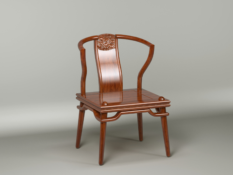 Neo-Chinese Style Solid Wood Lounge Chair Free