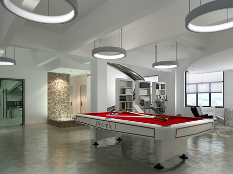 Modern billiard room