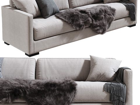 Meridiani modern fabric double sofa