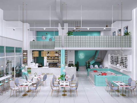 Modern Milk Tea Dessert Shop