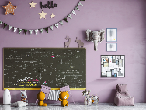 Modern Children's Entertainment Room Blackboard Toy