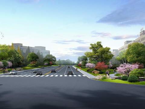 modern road bridge landscape psd