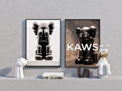 Modern KAWS Decorative Painting