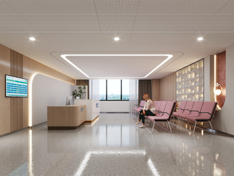 Hospital waiting area, walkway area