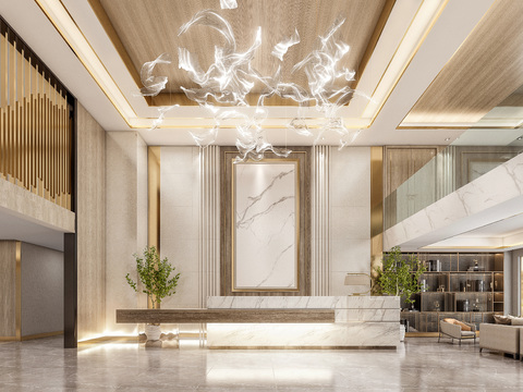 Modern Affordable Luxury Style Hotel Lobby