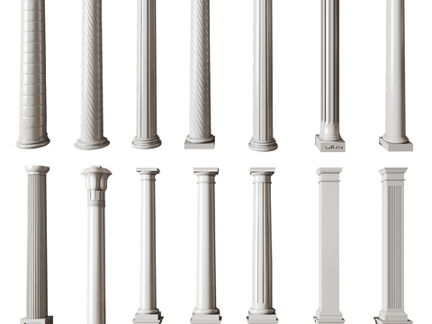 European Gypsum Roman Column