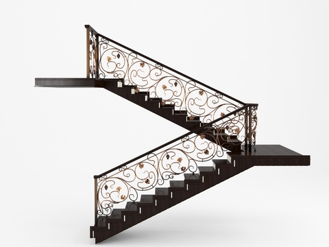 Jane European Style stair guardrail d model