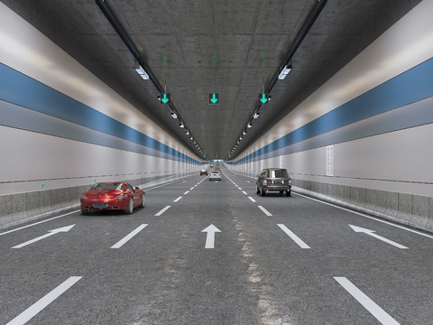 modern highway tunnel