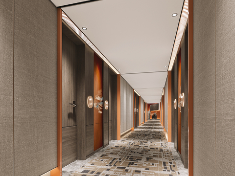 Modern Hotel Corridor