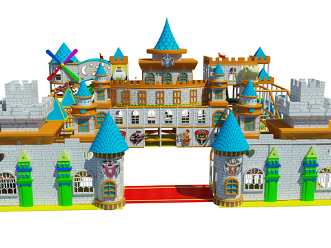 Modern children's castle rides