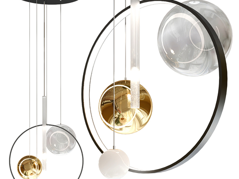 cattelan italia modern metal ring chandelier