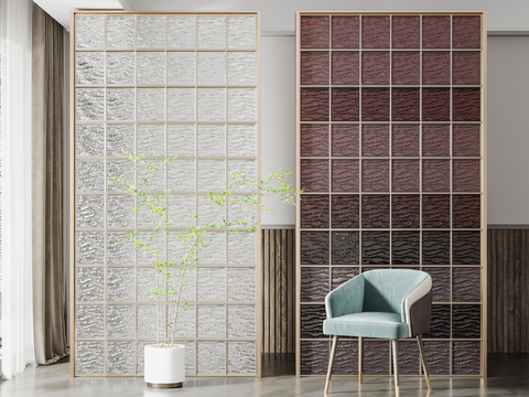 Modern glass wall partition