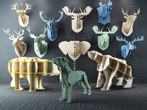 Modern Animal Wall Decorations Pendant Bookshelf