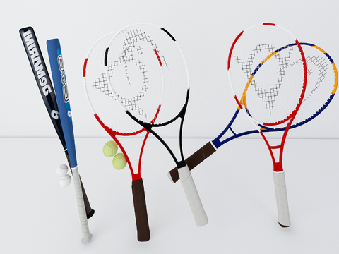 Modern baseball club tennis racket combination