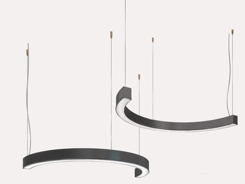 Modern semicircular office chandelier free