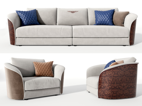 BENTLEY post-modern fabric double sofa