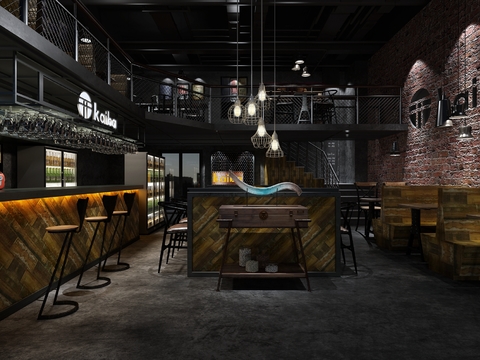 Industrial style casual restaurant