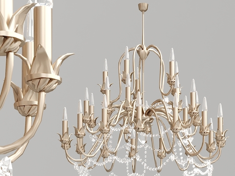 European-style metal candle holder chandelier