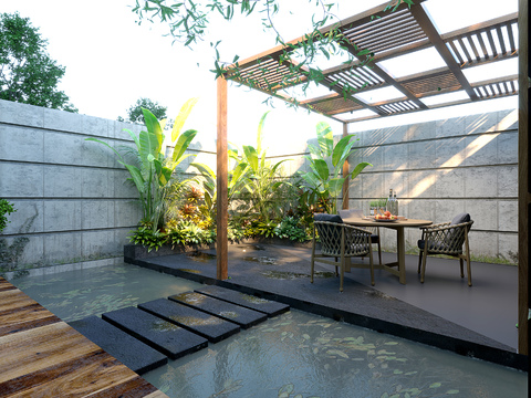 Modern Courtyard Garden