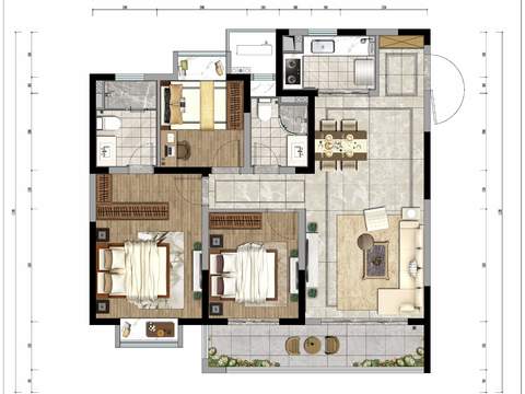 modern floor plan psd