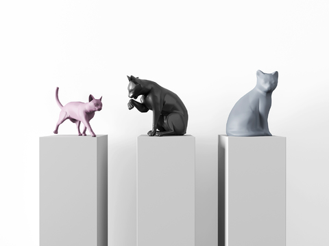 Modern Cat Sculpture