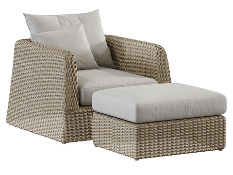 Modern rattan outdoor leisure sofa