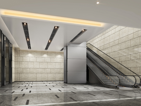 Modern Hotel Elevator Hall