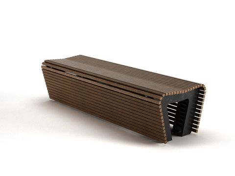 Modern Minimalist Stainless Steel Wooden Grille Outdoor Chair Free